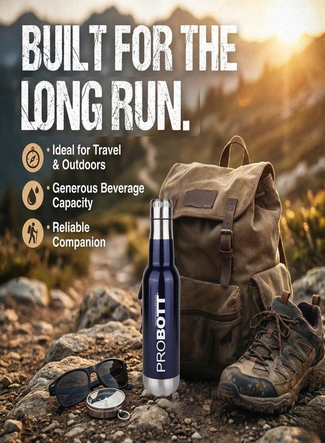 Probott Magnum 500 ml Stainless Steel Vacuum Flask Hot and Cold Water Bottle, Blue - Image 5